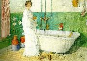 Carl Larsson lisbeth -badrummet France oil painting artist